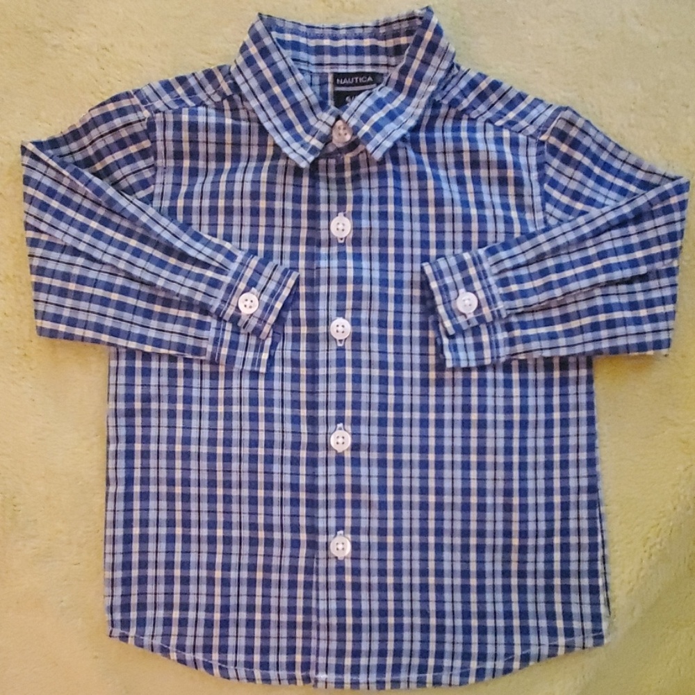 Never worn Nautica button down long sleeve shirt